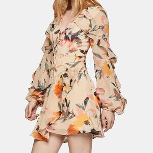 NWT BCBGeneration Floral Ruffle Mini Dress